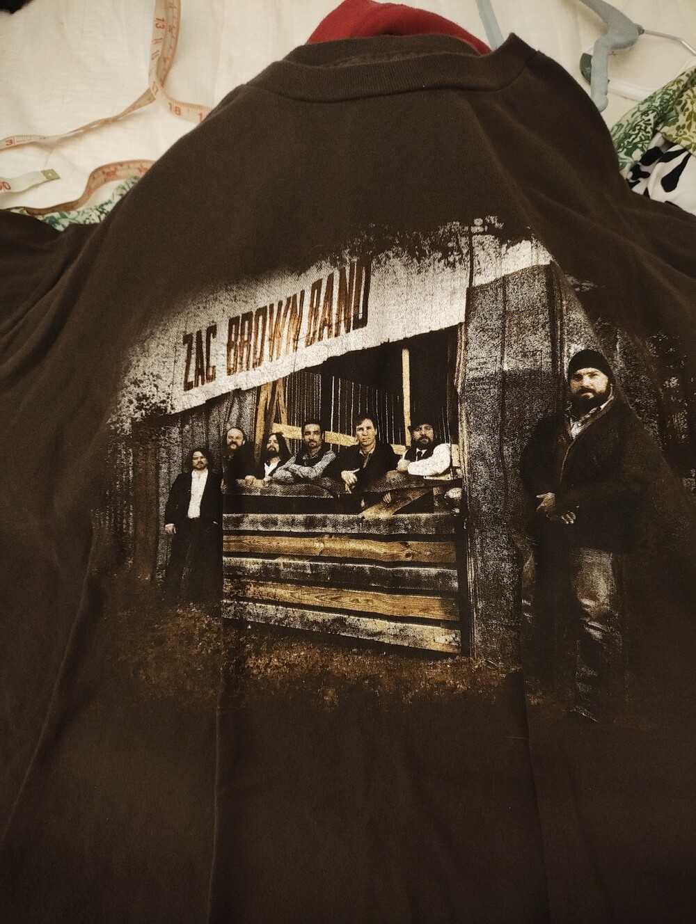 Zac Brown Band Brown Graphic T Shirt Country Music Band Tee Mens XL 23x28